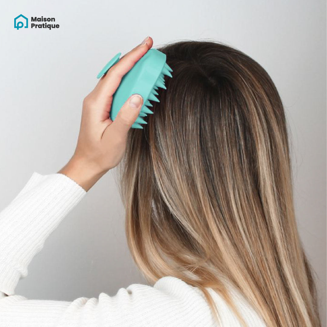 Brosse de nettoyage et massage du cuir chevelu