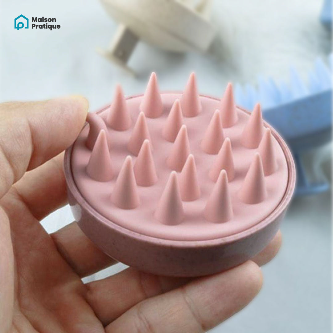 Brosse de nettoyage et massage du cuir chevelu