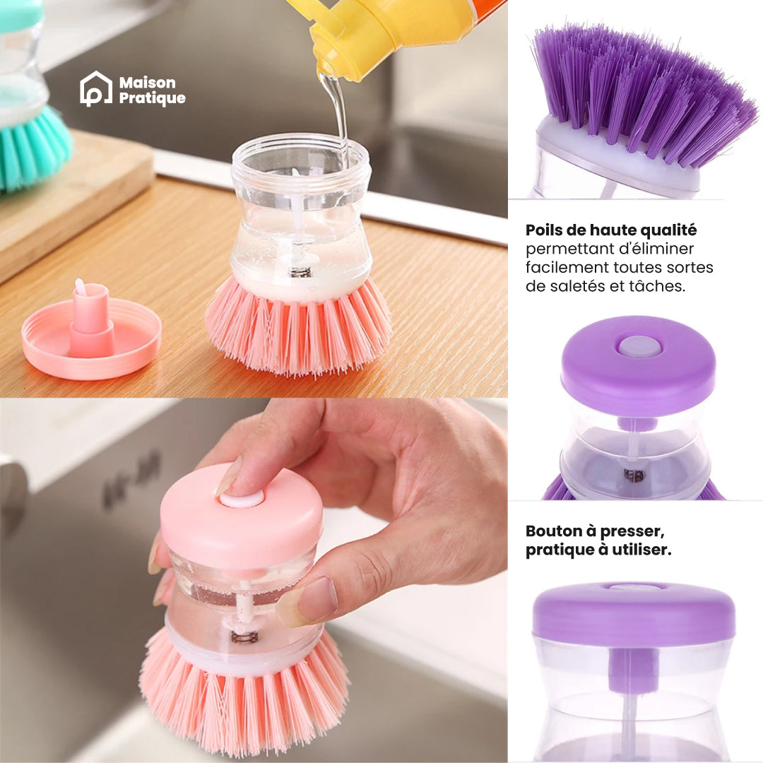 Brosse à vaisselle avec réservoir de produit